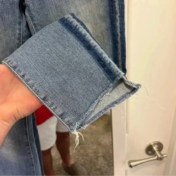 Mother The Stunner Zip Ankle Step Fray in Light Kitty Racer - Picture 7 of 11